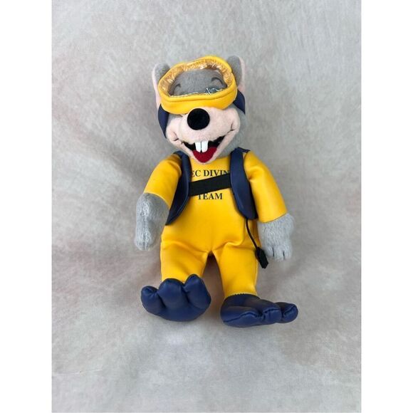 Chuck E Cheese DIVE Diver Scuba Diving Team Plush Stuffed Mouse-Beanie-2007 - Picture 2 of 5